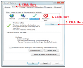 How to add website to trusted website Step 2
